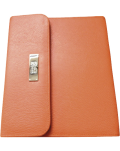 10 er Pouch, Etui Lederoptik orange